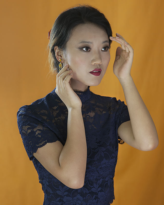 Model Jun Wang (portrait by Rino Pucci)