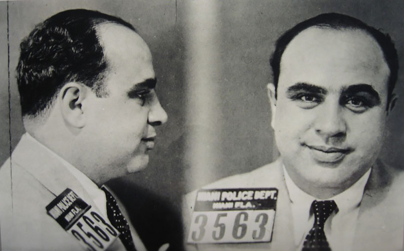 Mugshot of mafia gangster Al Capone (Miami, 1930)